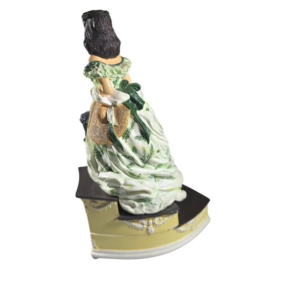 Vtg Gone With The Wind Scarlett Figurine Music Box Taras Theme trinket holder - Picture 4 of 7